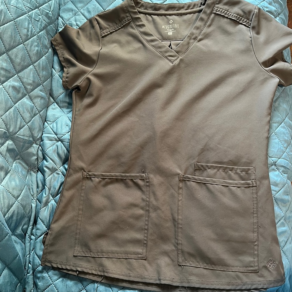 Grey Med Couture  scrub top